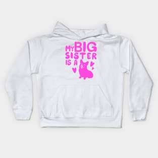 Big Sister Dog Kids Hoodie